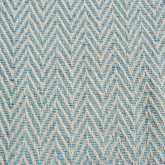DII Woven Basic Tabletop Collection Chevron Table Runner, 15x72, Aqua