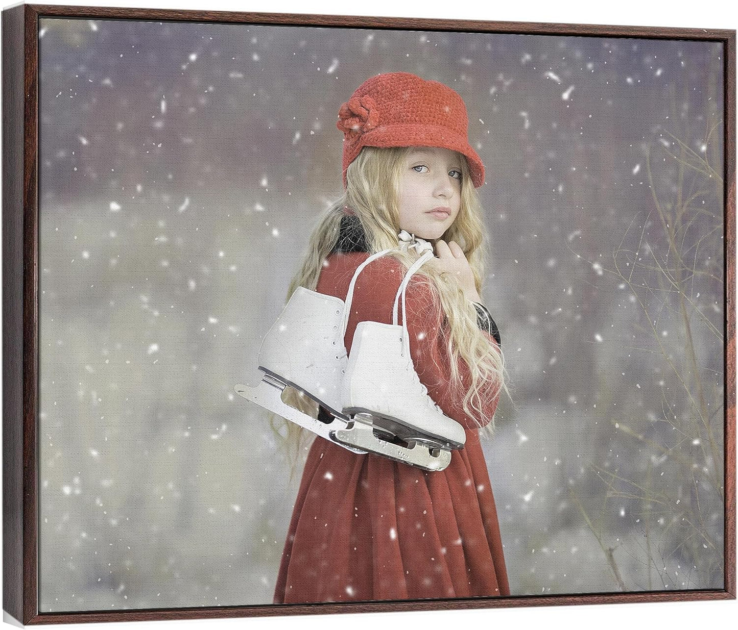 Personalized Custom Canvas Prints: Photo On Canvas (Dark Brown, 24X32) Transform Your Photos into Stunning Framed Wall Art Digitally Printed Photo To Canvas Ideal for Home Decor, Gifts Keepsakes.