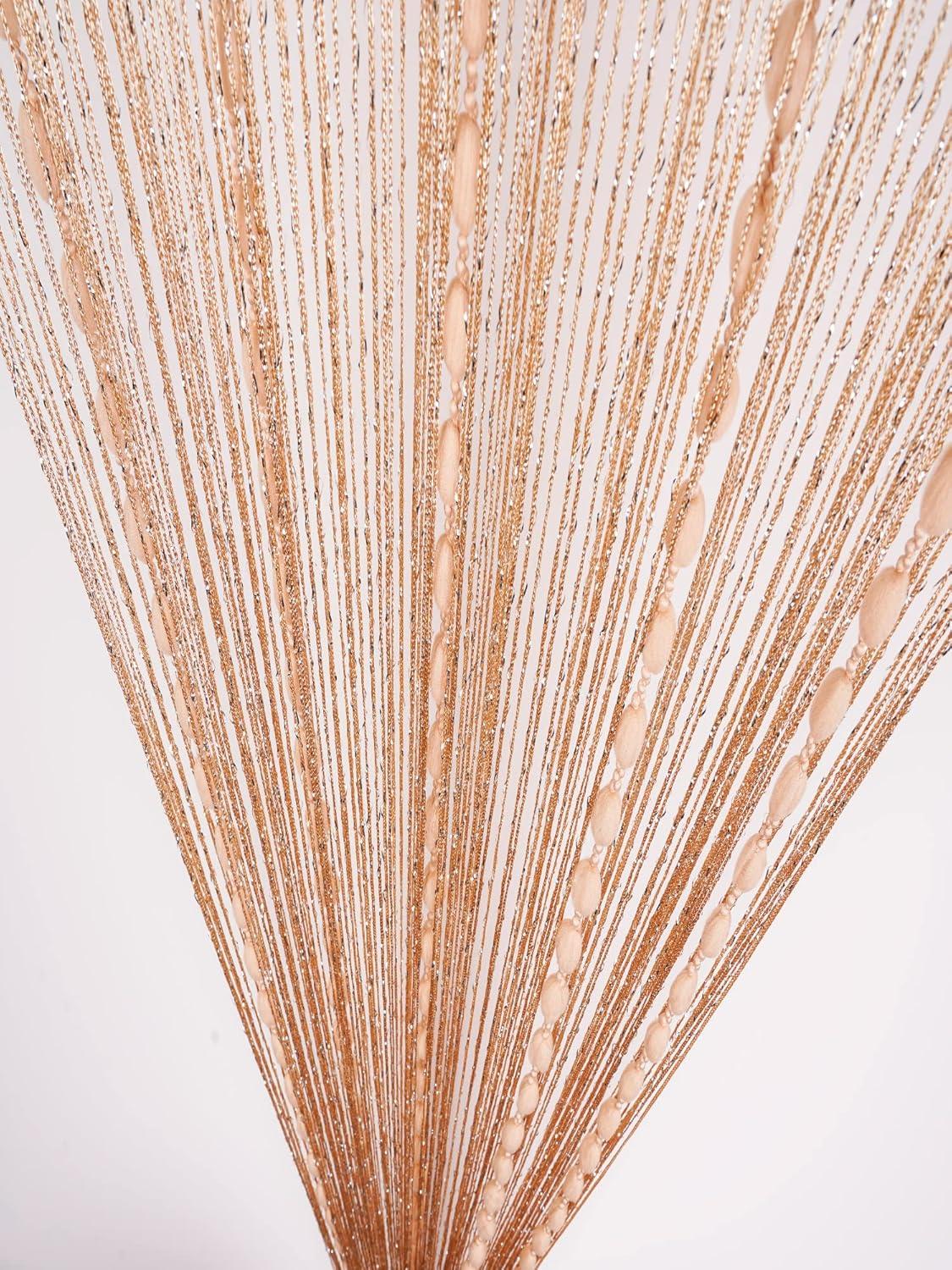 Hysenm Door String 39x79 Inch Curtains Champagne Panel Soft Balls Romantic Glitter Fringe Room Divider Home Décor Wedding Girls Bedroom Window Living Room Backdrop Party Doorways Closet Door,Champagne