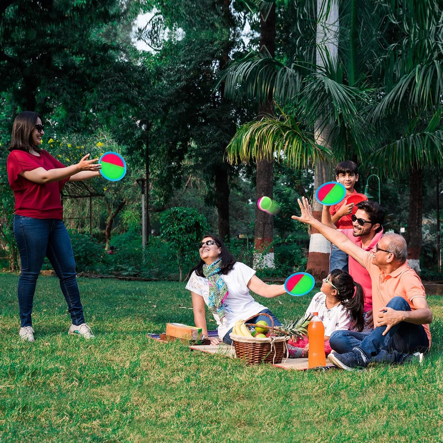 Ayeboovi Kids Toys Toss and Catch Ball Set with 6 Paddles 3 Balls Outdoor Games for Kids Beach Pool Yard Games Toys for 3-12 Years Old Boys Girls Kids Adults Family Birthday Gift