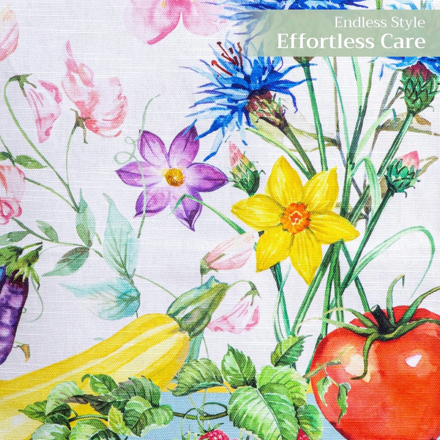 Maison d' Hermine Table Runner 100% Cotton Single Layer Table Runners 72 inches Long Decorative for Home Kitchen Dining Party Baby Shower Wedding Bridal Shower Spring Summer (Giverny, 14.50" x 72")