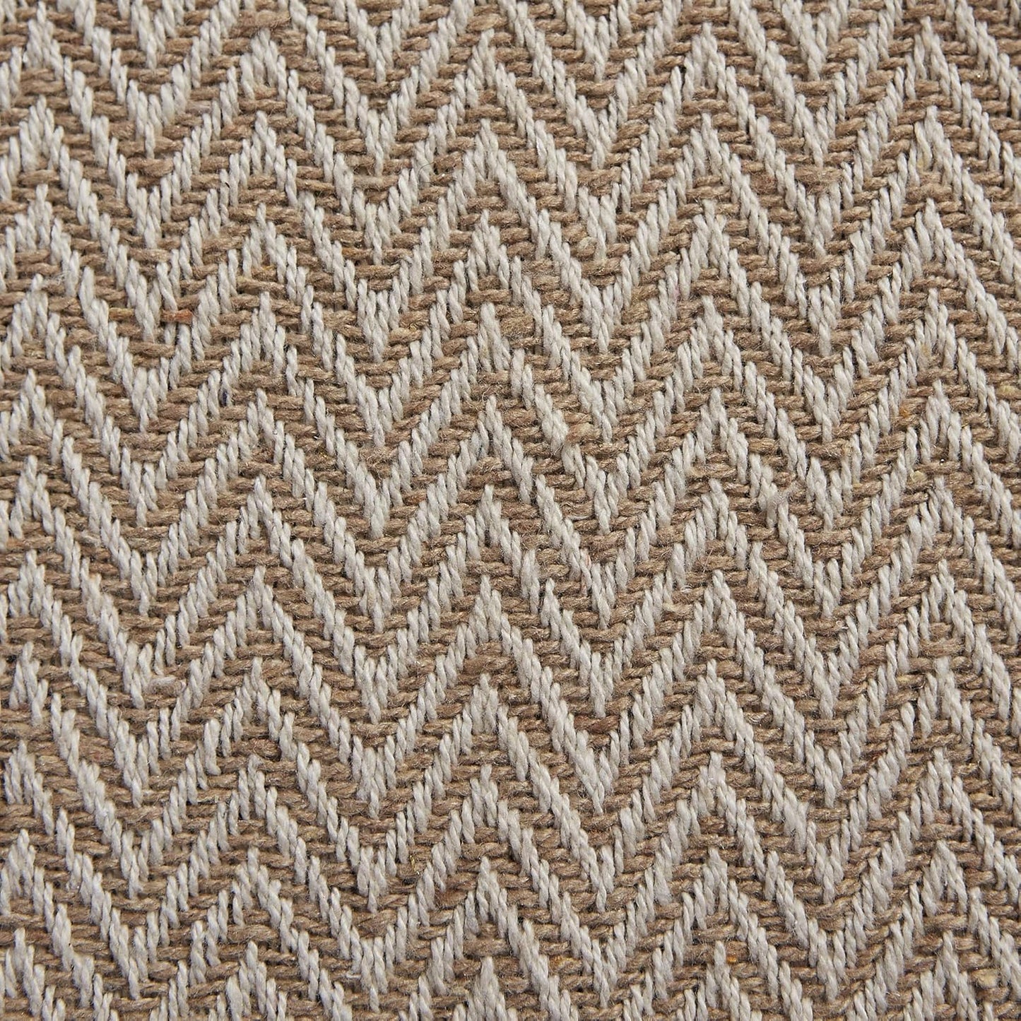 DII Woven Basic Tabletop Collection Chevron Table Runner, 15x72, Stone