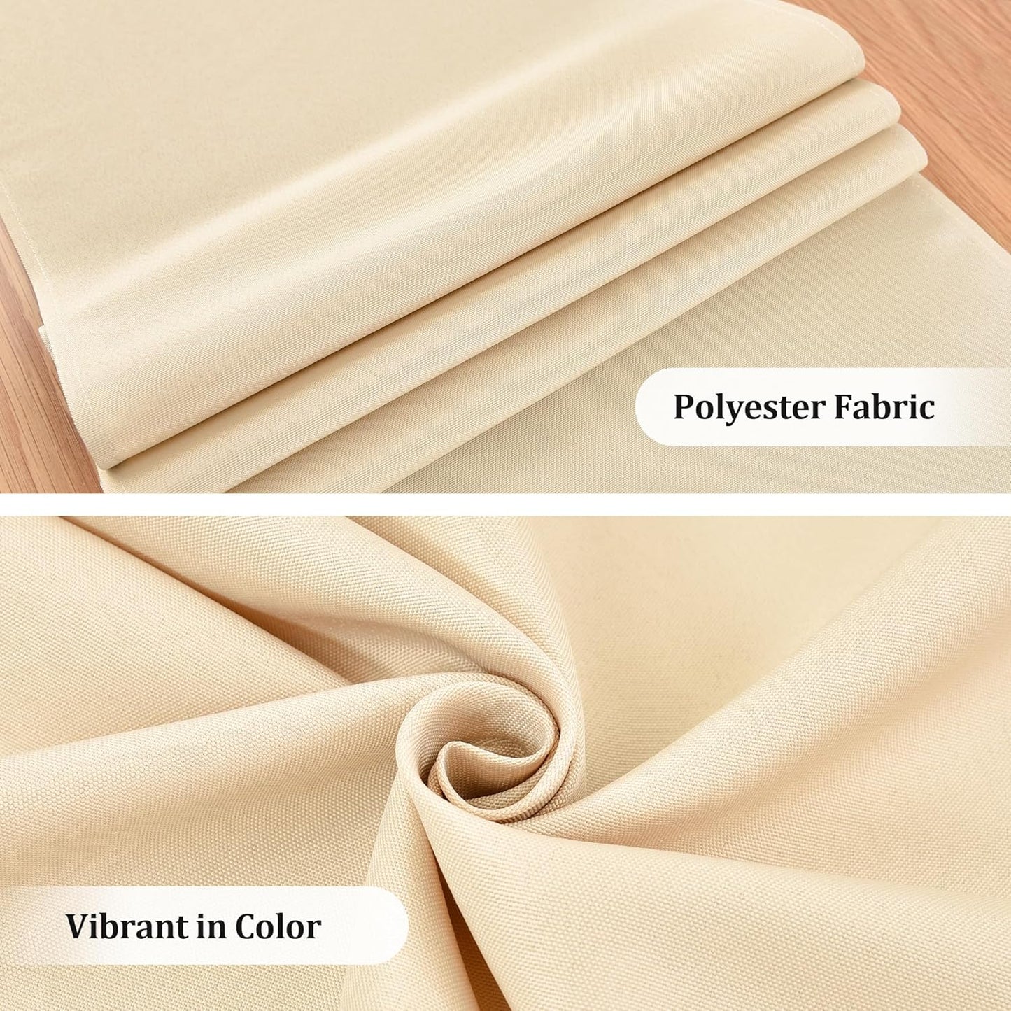 Farmhouse Beige Table Runner Dining Table Runners 48 Inches Long Coffee Table Runner for Dresser Living Room Bedroom Holiday Party Banquet 12X48 Inch