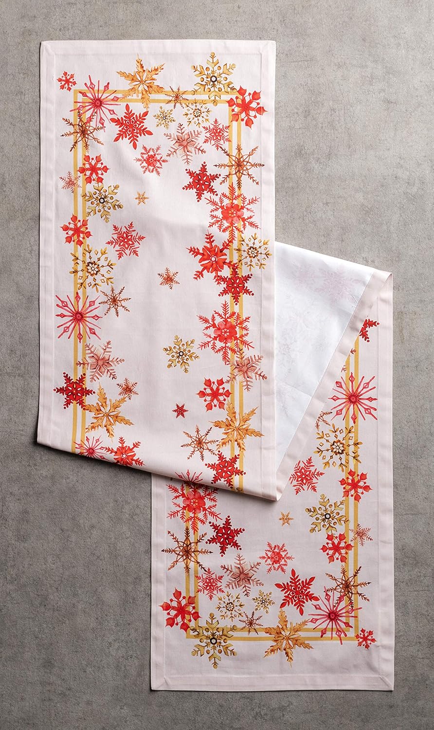 Maison d' Hermine Table Runner 100% Cotton Single Layer Table Runners 36 inches Long for Thanksgiving Christmas Decorations Home Kitchen Dining Party Wedding (Crystal Star, 14.5" x 36")