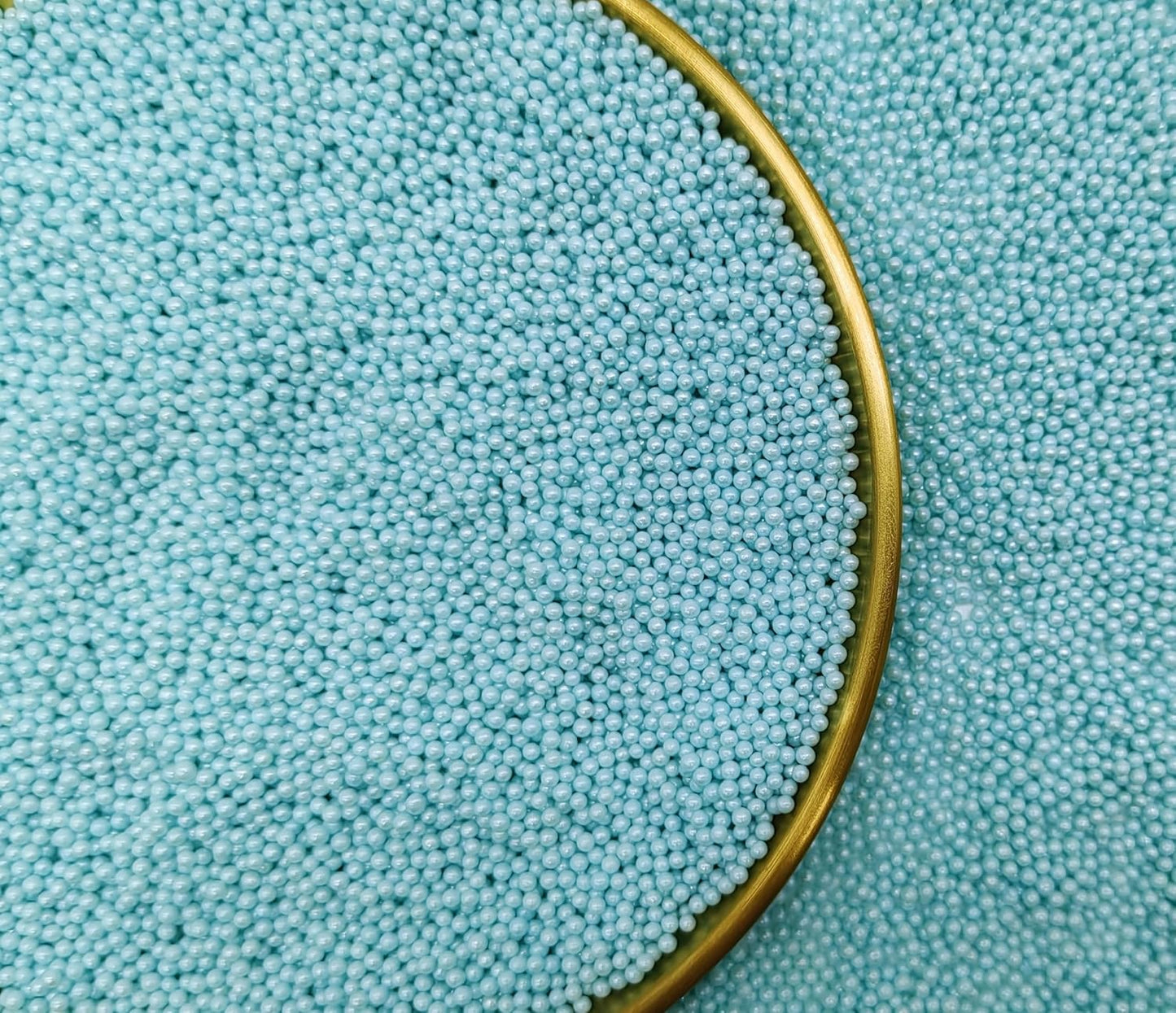 Edible Light Blue Pearl Sugar Sprinkles Candy 2mm Mini Pearls Cake Decorations Cupcake Toppers Cookie Decorating Perfect for Wedding Party Valentine Halloween Christmas Supplies 3OZ