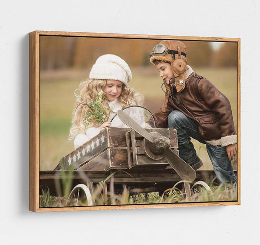 Personalized Custom Canvas Prints: Photo On Canvas (Light Brown, 18X24) Transform Your Photos into Stunning Framed Wall Art Digitally Printed Photo To Canvas Ideal for Home Decor, Gifts Keepsakes.