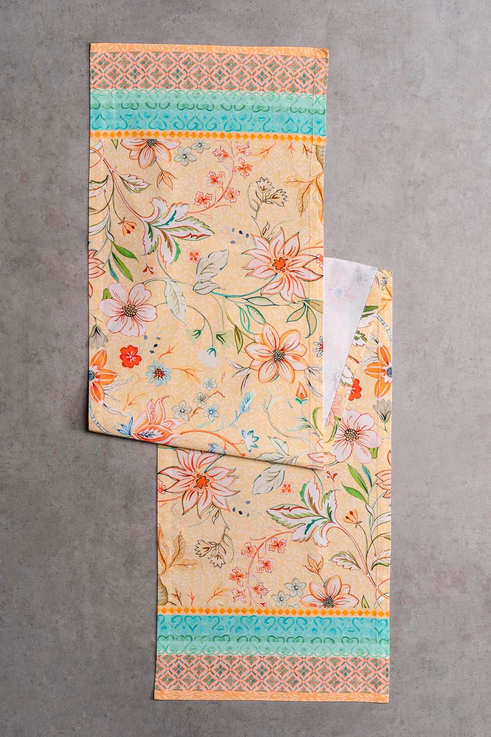 Maison d' Hermine Table Runner 100% Cotton Double Layer Table Runners 108 inches Long Decorative for Home Kitchen Dining Party Wedding Bridal Shower Spring Summer (Luxury Loft – Peach, 14.50" x 108")