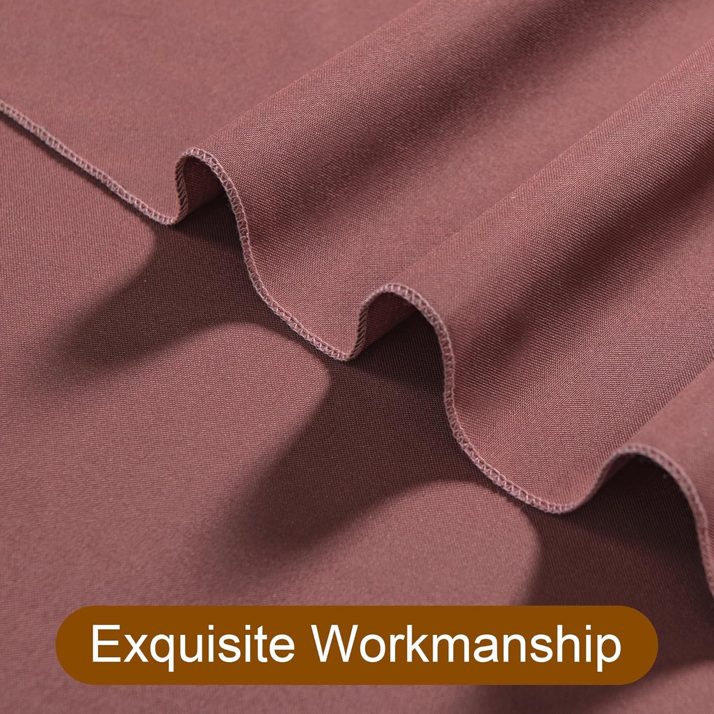 DWCN 10x7 FT Dusty Rose Backdrop Curtains for Parties, Photography Backdrop Drapes with Rod Pockets for Wedding Decorations Stage Birthday Family Gatherings, 2 Panels 5ft x 7ft