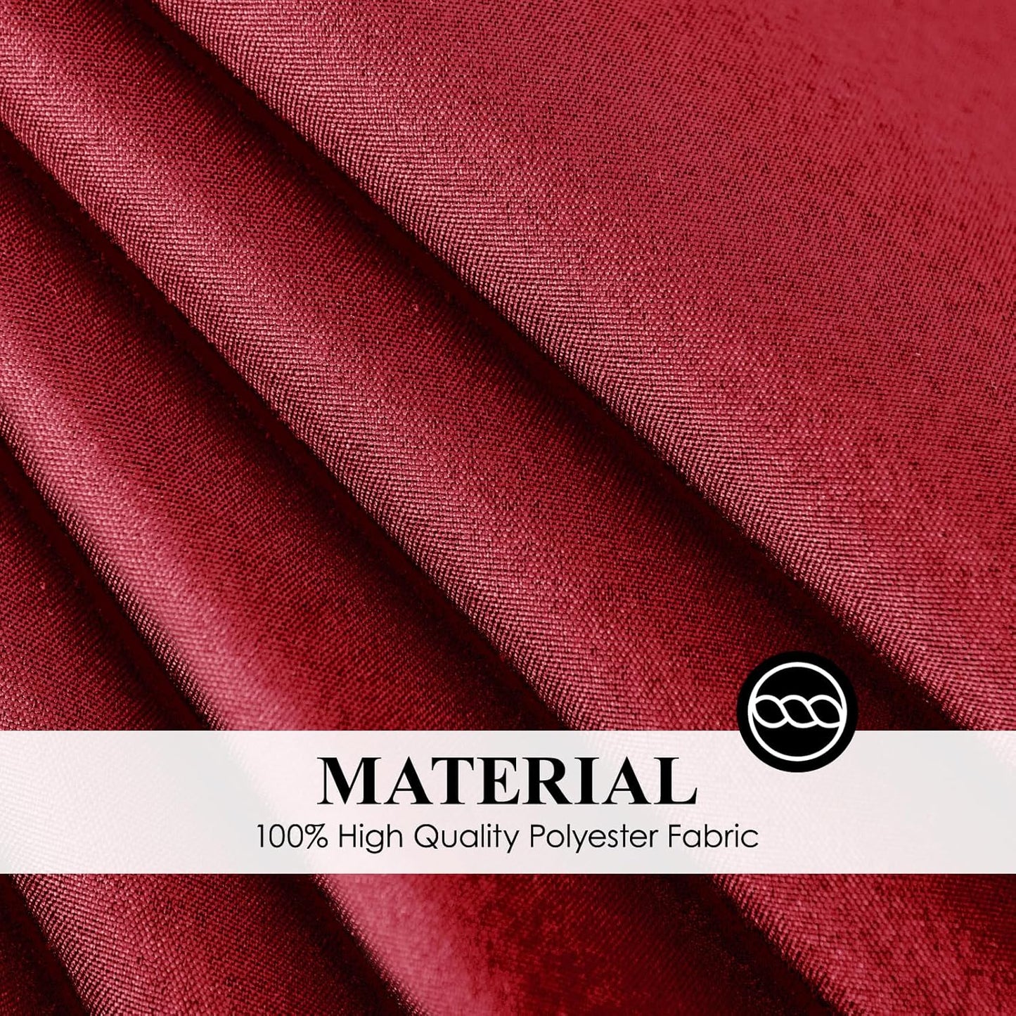 Round Tablecloth 120 Inch Tablecloth 2 Pack Red Table Cloths Washable Decorative Linen Polyester TableClothes Cover for Dining Table Banquets Buffet Parties and Wedding