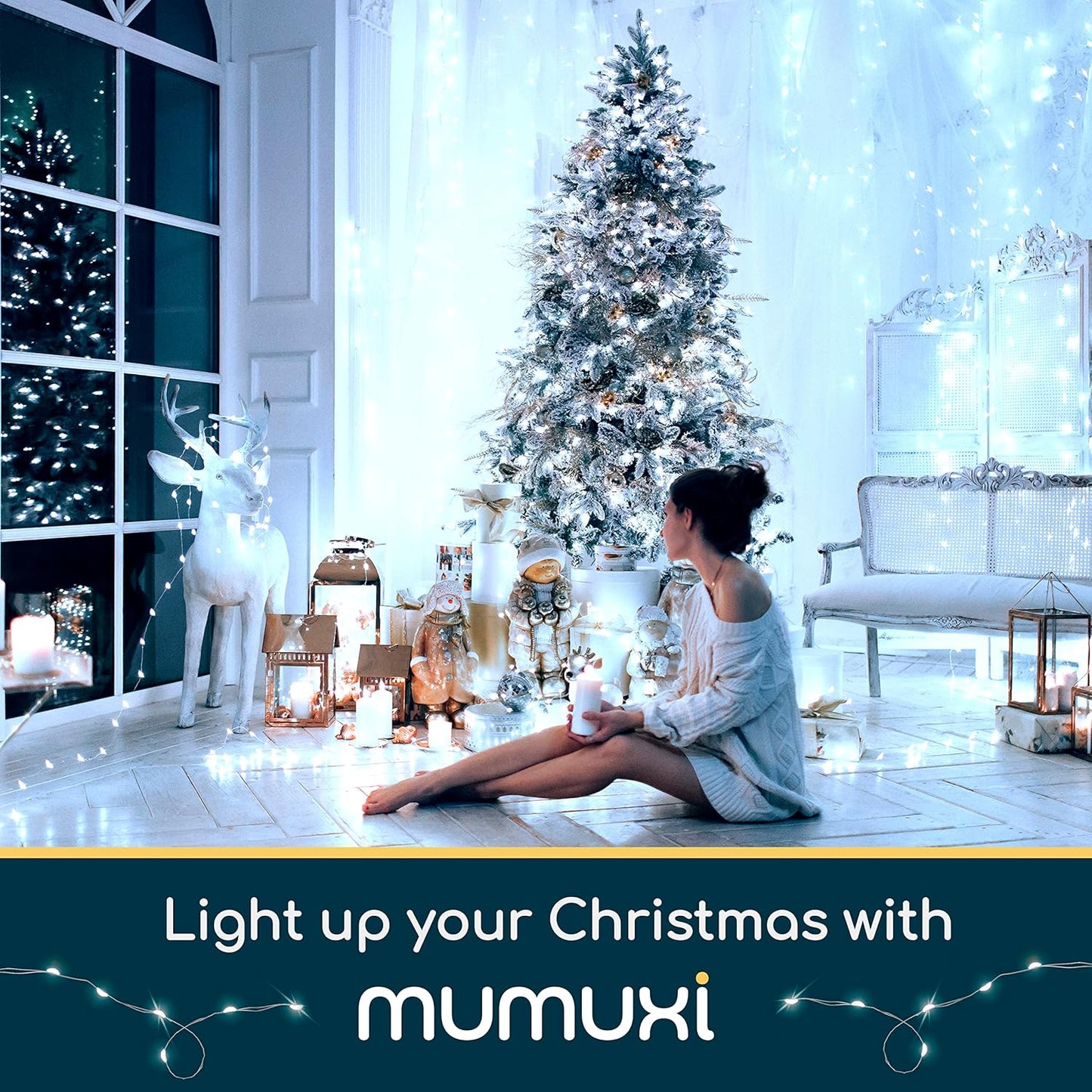 MUMUXI 20 Pack 3.3ft Fairy Lights Battery Operated String Lights, Mini White LED Powered, Waterproof, Silver Wire Firefly Mason Jar for Home, Party, Wedding Decorations, Cool White