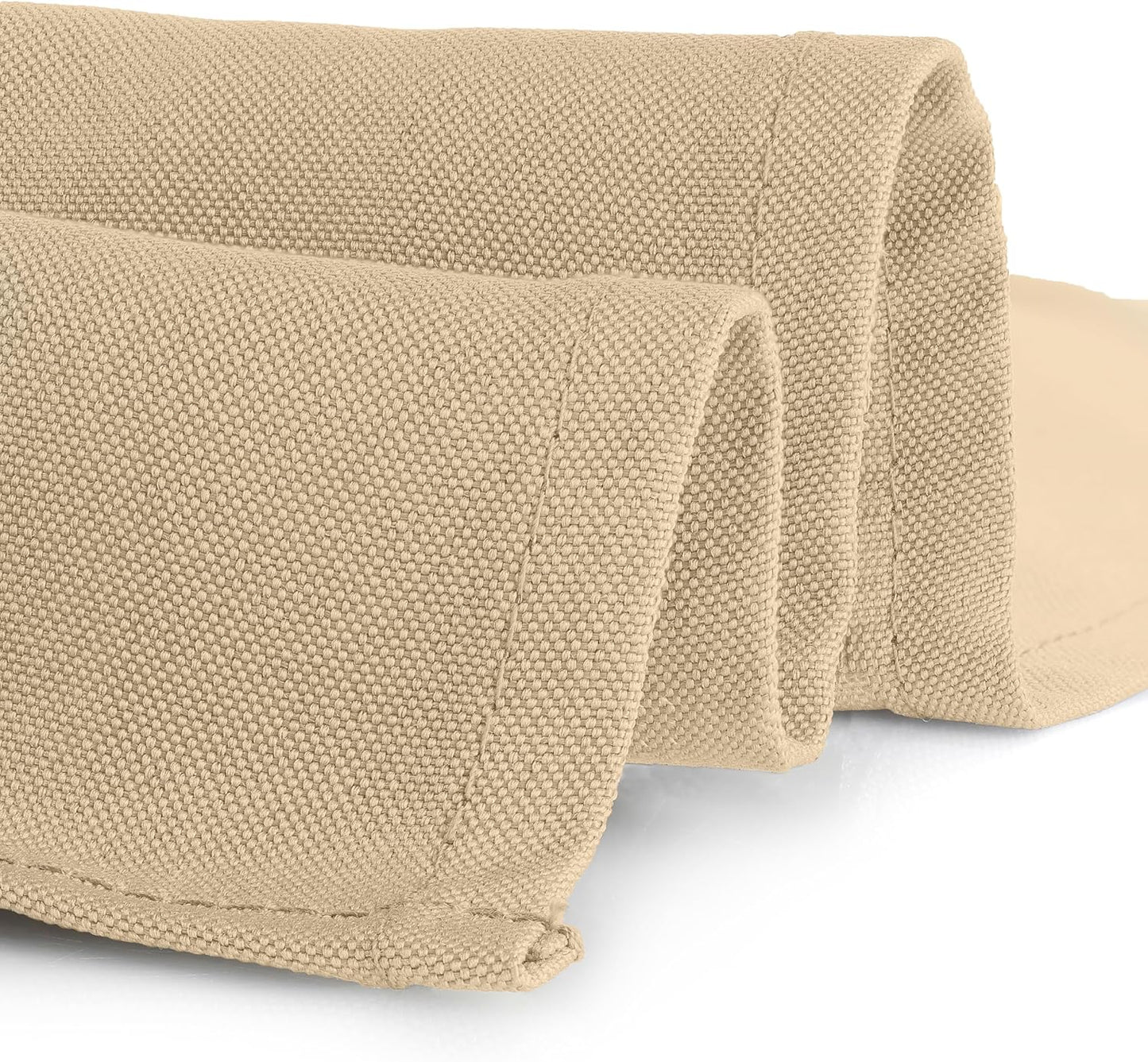 Gee Di Moda Rectangle Tablecloth - 60 x 126 Inch Beige Table Cloth for 8 Foot Rectangle Table - Heavy Duty Washable Fabric - for 8 Ft Buffet Table, Holiday Party, Dinner, Wedding & Baby Shower