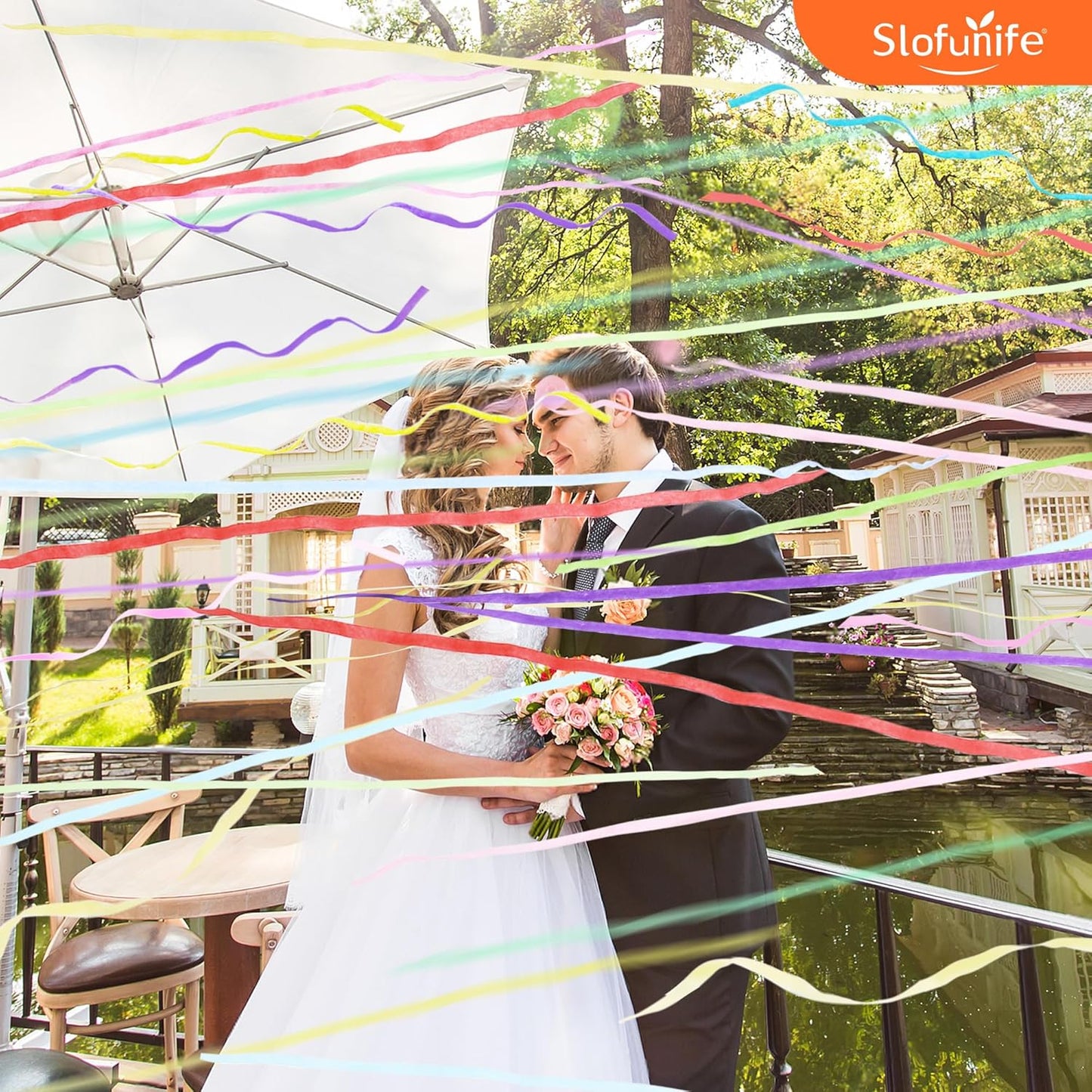 No Mess Streamers 50pack, Colorful Confetti Poppers,Hand Throw Party Poppers No Mess for Birthday, Graduation, Wedding Send Off, Engagement Party Favors（Colorful 50Pack）