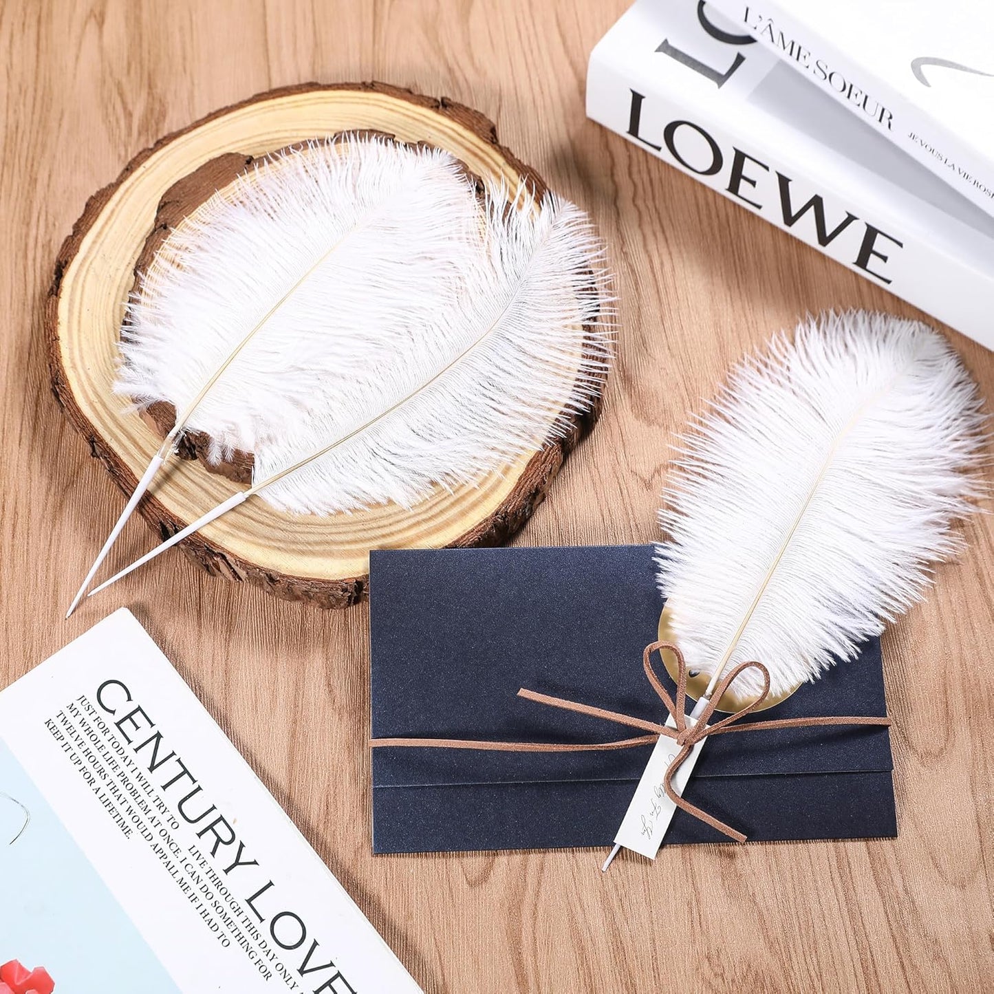 SOGUGOM White Craft Ostrich Feathers - 30PCS 6-8 Small Ostrich Feathers Kit for Kindergarten Crafts, Dream Catchers and Hats(Off White)