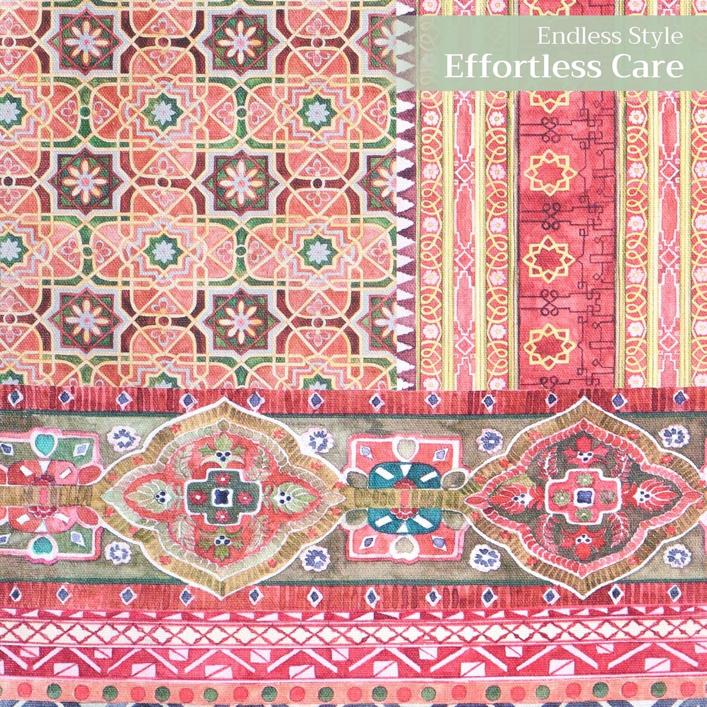 Maison d' Hermine Table Runner 100% Cotton Single Layer Table Runners 72 inches Long for Thanksgiving Christmas Decorations Home Kitchen Dining Party Wedding (Ispahan, 14.5" x 72")