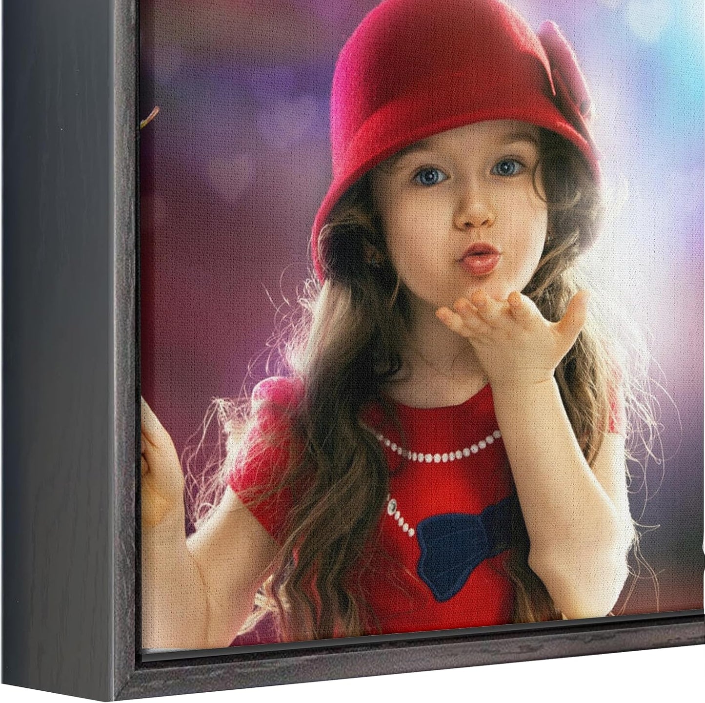 Personalized Custom Canvas Prints: Photo On Canvas (Black 20X20) Transform Your Photos into Stunning Framed Wall Art Digitally Printed Photo To Canvas Ideal for Home Decor, Gifts Keepsakes.