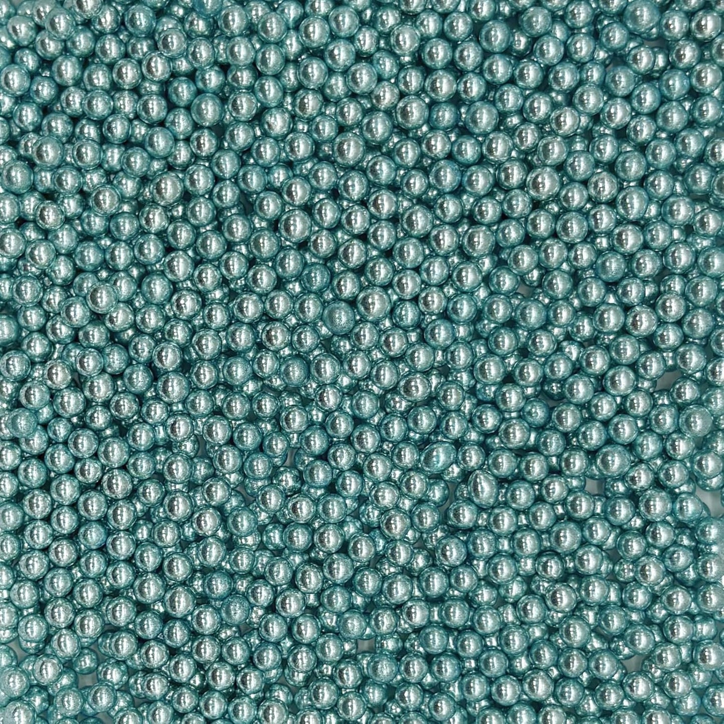 Edible Silver BluePearl Sugar Sprinkles Candy 4mm Mini Pearls Cake Decorations Cupcake Toppers Cookie Decorating Perfect for Wedding Party Valentine Halloween Christmas Supplies 3OZ