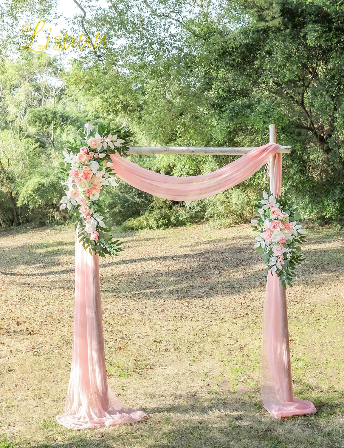 Wedding Arch Flowers, Artificial Flowers for Decoration, Large Flower Swag for Boho Styles Wedding Ceremony Floral Decor - Pack of 2