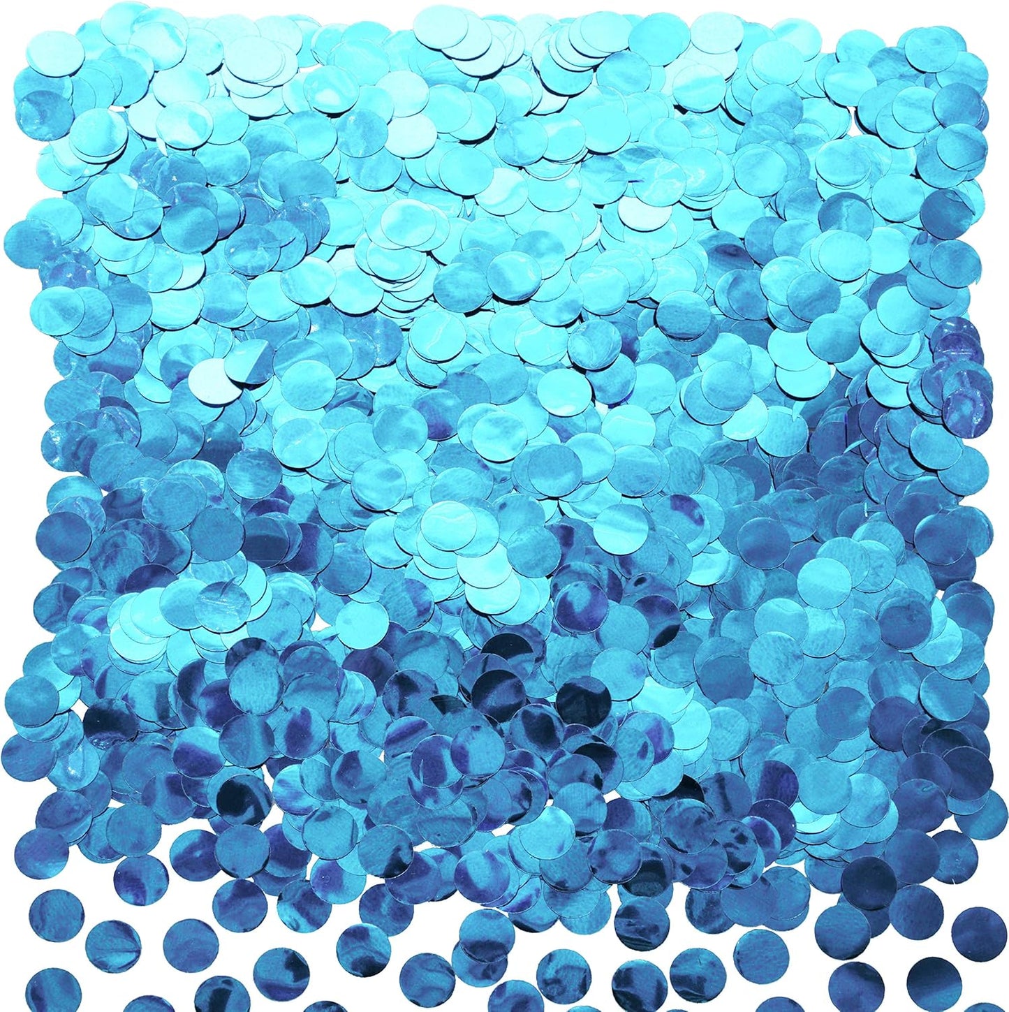 Light Blue Foil Metallic Round Table Confetti Decor Under the Sea Baby Shower Birthday Party Circle Dots Mylar Table Scatter Confetti Wedding Bachelorette Party Confetti Decorations, 60g