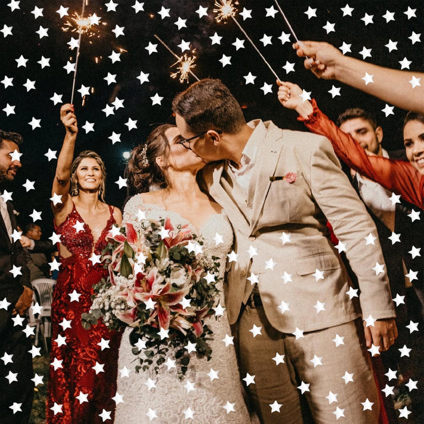 Confetti Star Confetti Table Glitter Sequins for Wedding Birthday Festival Engagemetn Christamas New Year Theme Party Celebrations Favor Party Supplies（Star Silver)