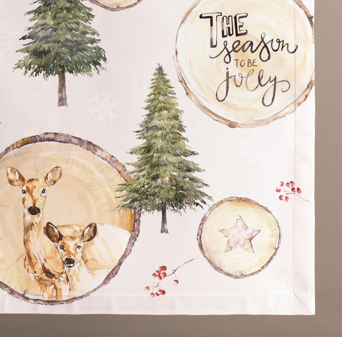 Maison d' Hermine Table Runner 100% Cotton Single Layer Table Runners 48 inches Long for Thanksgiving Christmas Decorations Home Kitchen Dining Party Wedding (Mountain Life, 14.5" x 48")