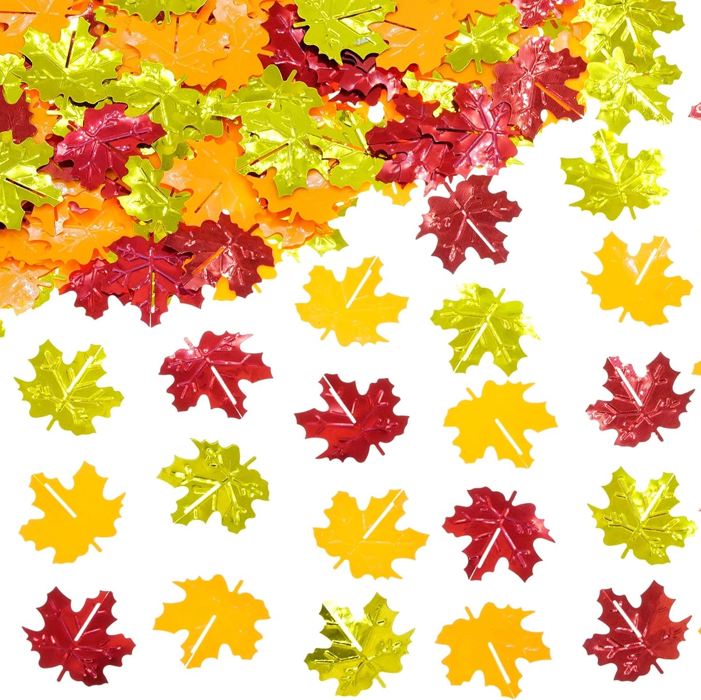 Fall Party Table Scatter Confetti - Thanksgiving Day Maple Leaves Foil Metallic Sequins Confetti Autumn Party Sprinkles Confetti Decorations