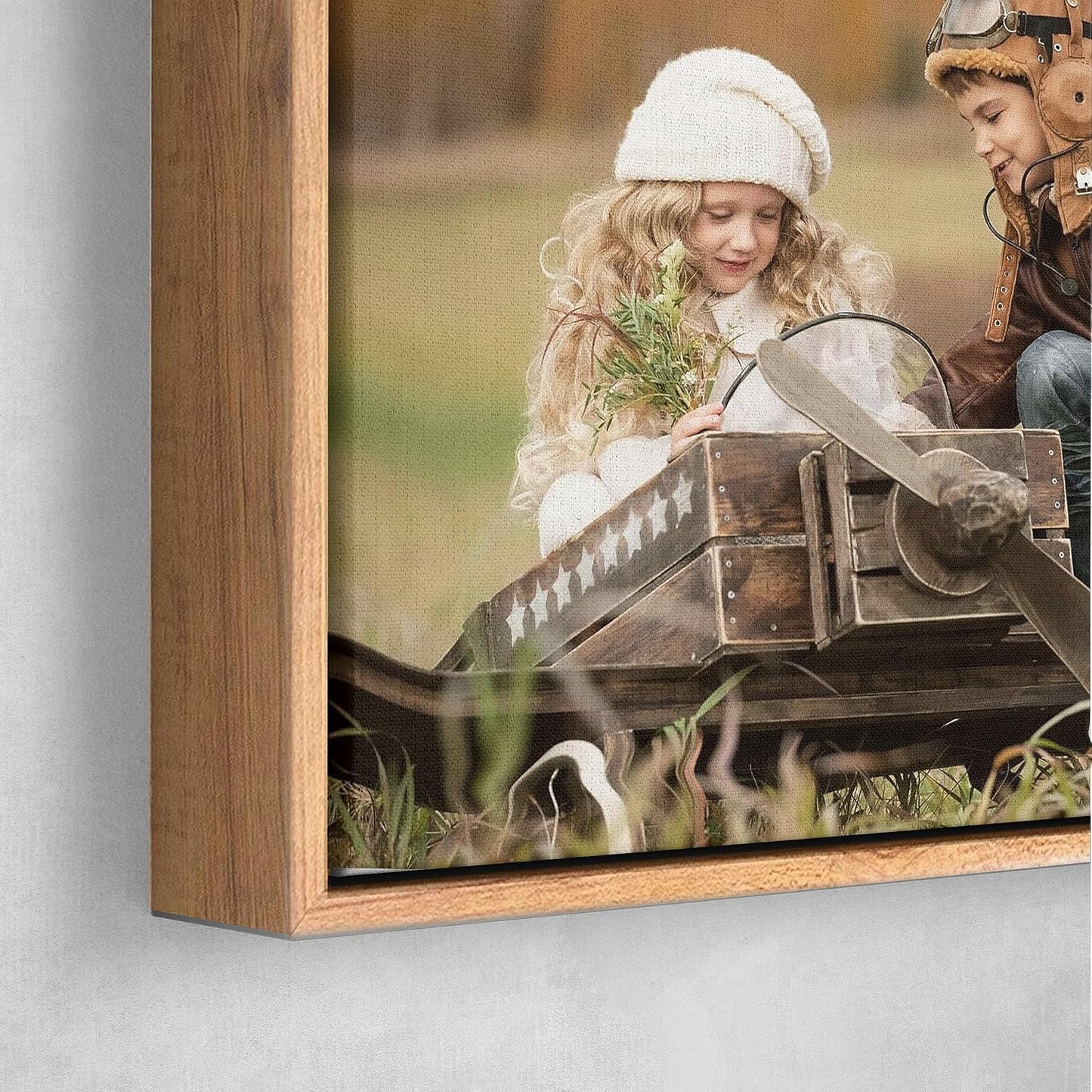 Personalized Custom Canvas Prints: Photo On Canvas (Light Brown, 18X24) Transform Your Photos into Stunning Framed Wall Art Digitally Printed Photo To Canvas Ideal for Home Decor, Gifts Keepsakes.