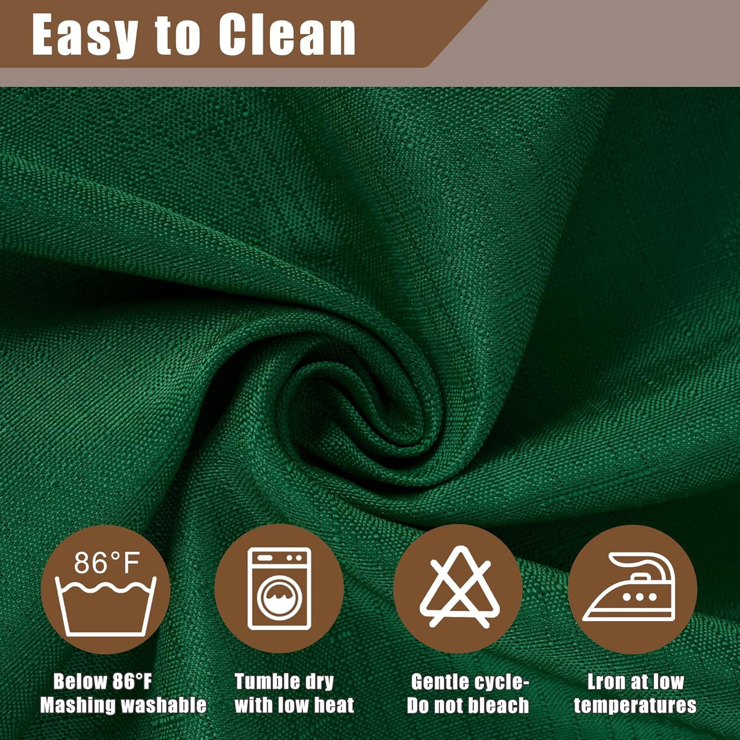 Fitable 2 Pack Faux Linen Christmas Tablecloths, Burlap Textured Table Cloth Rectangle, Decorative Table Covers for Winter Holiday Kitchen Dining Party Farmhouse (Hunter Green, 60 x 120 Inch)