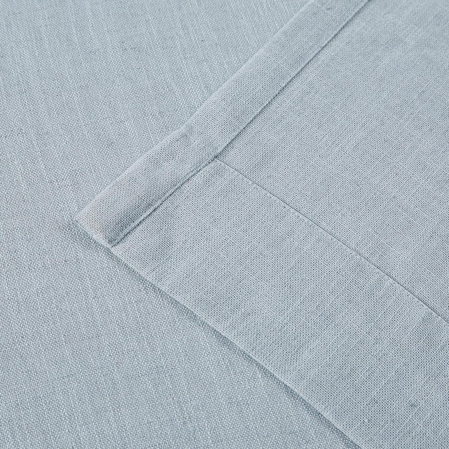 Vision Home Blue Fog Pinch Pleated Semi Sheer Curtains Textured Linen Blended Light Filtering Window Curtains 84 inch for Living Room Bedroom Pinch Pleat Drapes with Hooks 2 Panels 40" Wx84 L