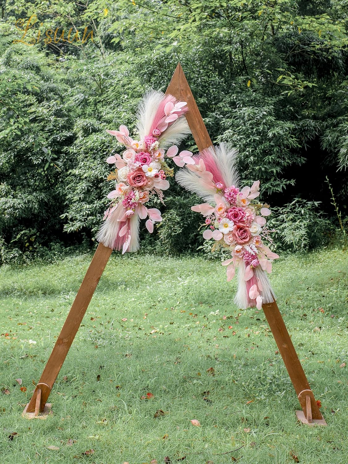 Wedding Arch Flowers, Artificial Flowers for Decoration, Large Flower Swag for Boho Styles Wedding Ceremony Floral Decor - Pack of 2