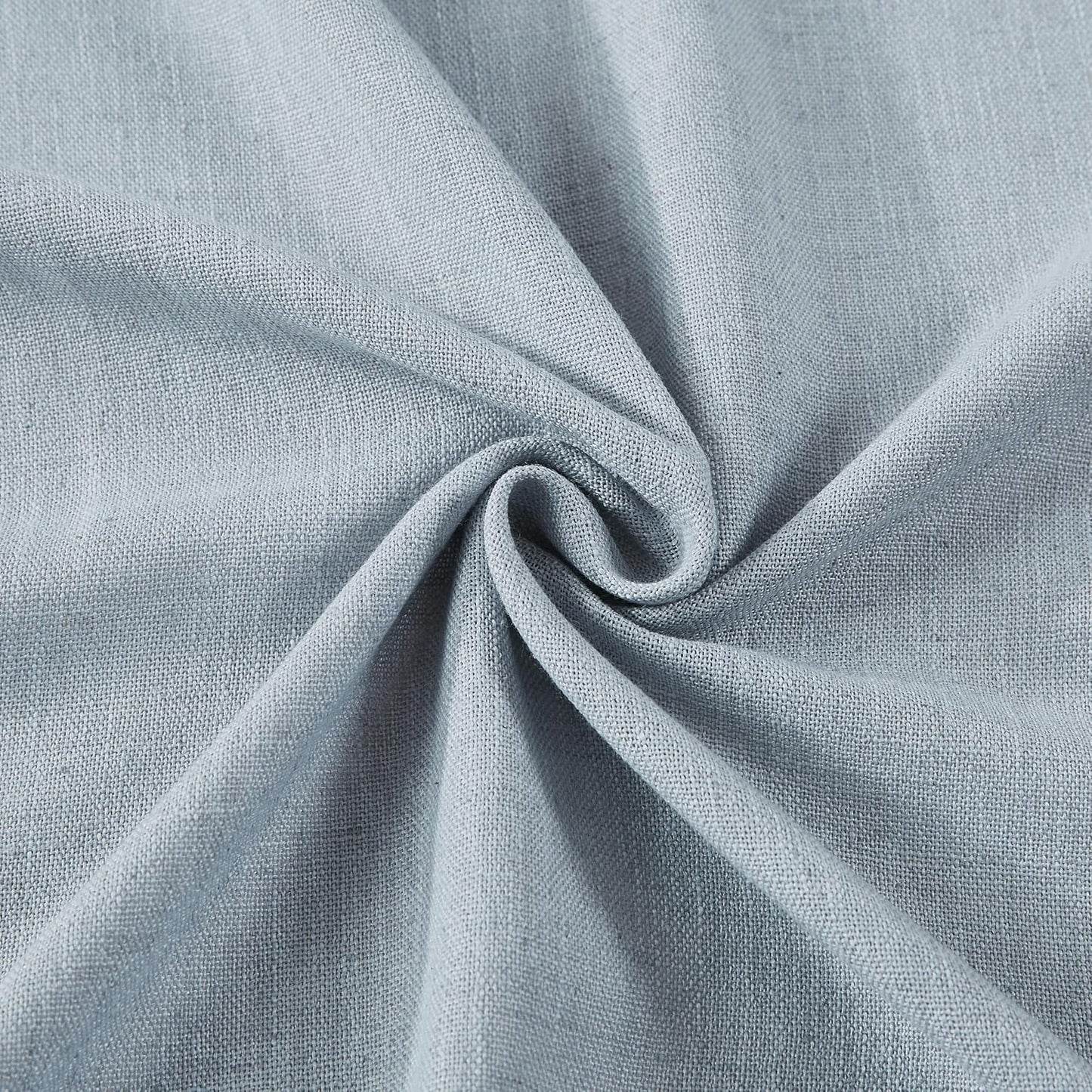 Vision Home Blue Grey Pinch Pleated Semi Sheer Curtains Textured Linen Blended Light Filtering Window Curtains 108 inch for Living Room Bedroom Patio Pinch Pleat Drapes with Hooks 9FT 60" Wx108 Lx1