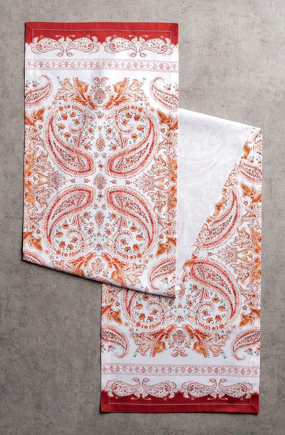 Maison d' Hermine Table Runner 100% Cotton Single Layer Table Runners 90 inches Long for Thanksgiving Christmas Decorations Home Kitchen Dining Party Wedding (Orient, 14.5" x 90")