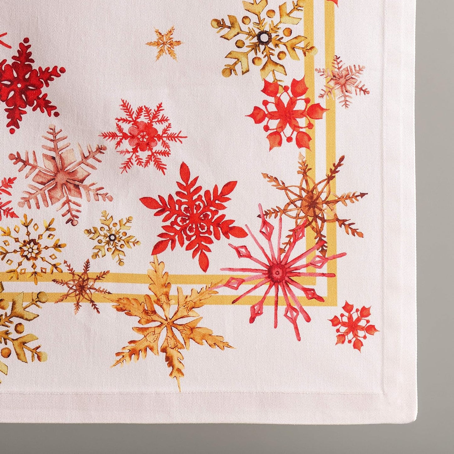 Maison d' Hermine Table Runner 100% Cotton Single Layer Table Runners 90 inches Long for Thanksgiving Christmas Decorations Home Kitchen Dining Party Wedding (Crystal Star, 14.5" x 90")