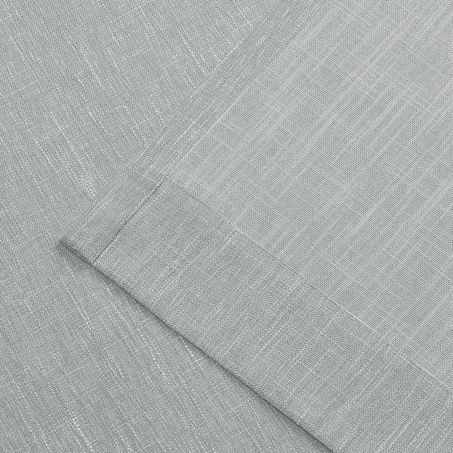 Vision Home Gray Pinch Pleated Semi Sheer Curtains Textured Light Filtering Window Curtains 120 inches for Living Room Bedroom Silver Grey Pinch Pleat Drapes with Hooks Back Tabs 2 Panels 40" Wx120 L