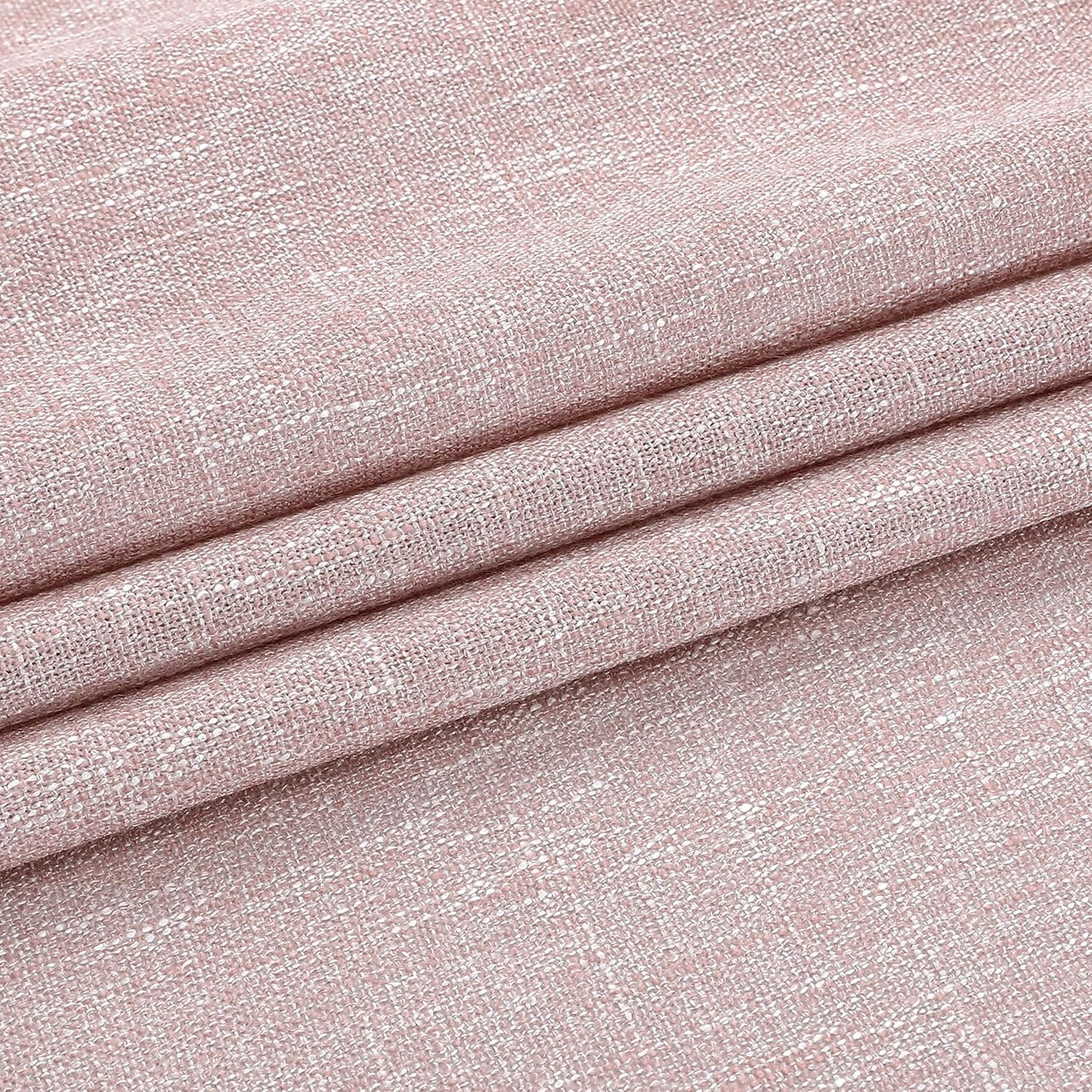 Vision Home Pink Pinch Pleated Semi Sheer Curtains for Girls Bedroom Living Room Textured Light Filtering Window Curtains 90 inch Rayon Blended Pinch Pleat Pink Drapes with Hooks 2 Panels 40" Wx90 L