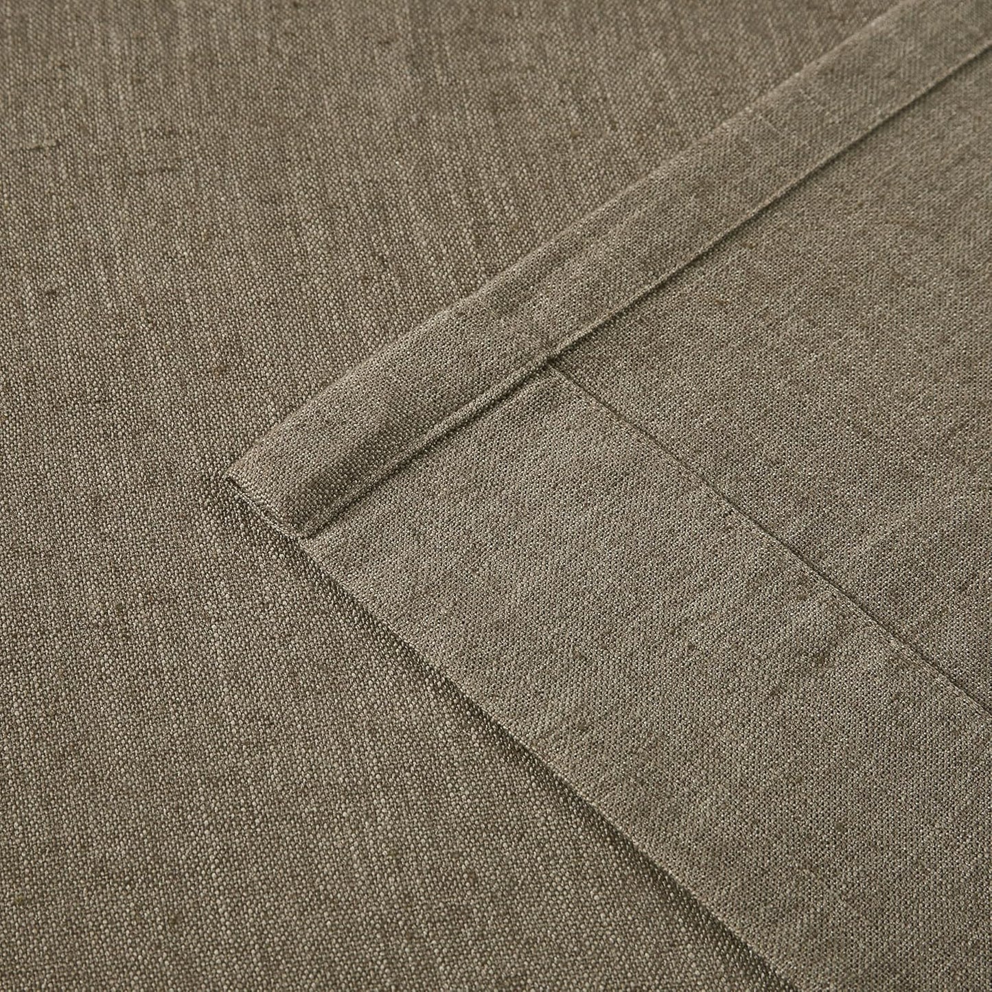 Vision Home Brown Pinch Pleated Semi Sheer Curtains Textured Linen Blended Light Filtering Window Curtains 102 inch for Living Room Bedroom Pinch Pleat Drapes with Hooks 2 Panels 40" Wx102 L