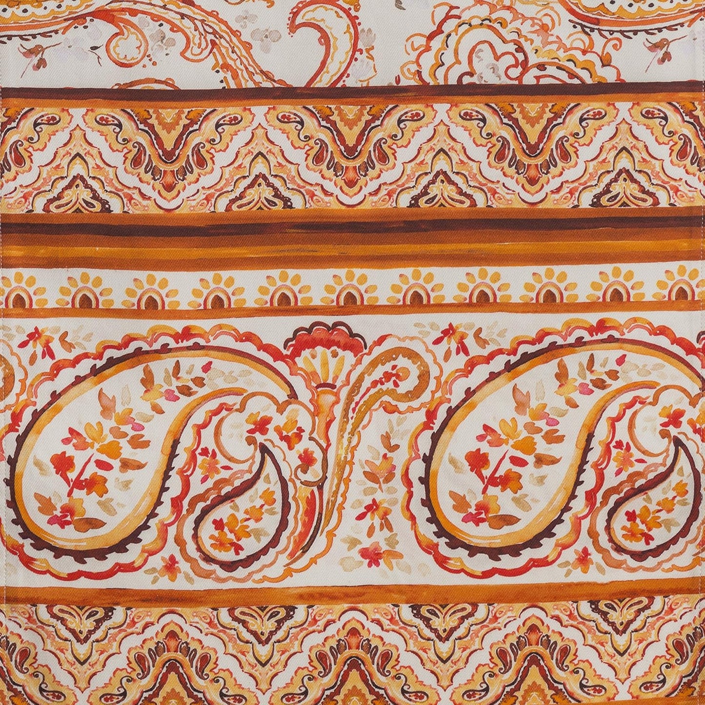 Maison d' Hermine Table Runner 100% Cotton Single Layer Table Runners 36 inches Long for Thanksgiving Christmas Decorations Home Kitchen Dining Party Wedding (Palatial Paisley, 14.5" x 36")